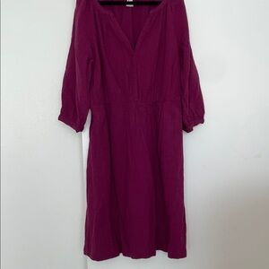 Pact Women's Long Sleeve Dress in Rich Purple